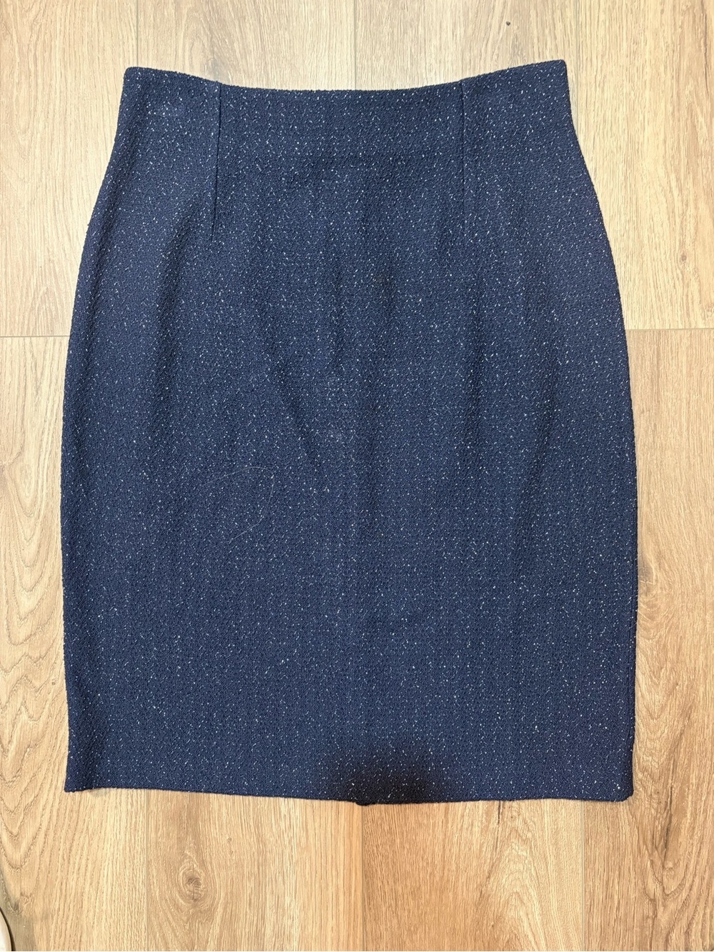 St. John Navy and metallic zip up  Pencil Skirt.